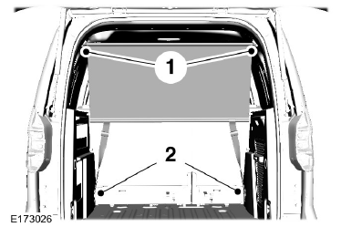 Ford Transit Courier. Pose du filet de chargement