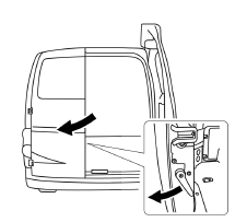 Chevrolet City Express. Portes arrière