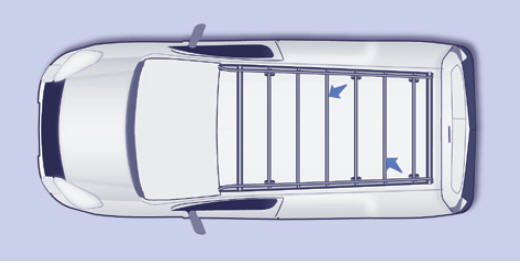 Citroen Berlingo. Barres de toit extérieures