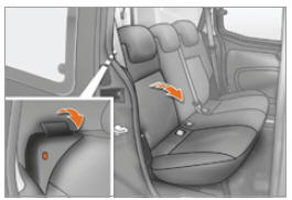 Citroen Nemo. Banquette arrière fractionnable