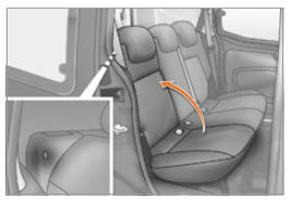 Citroen Nemo. Retour de la banquette en position assise