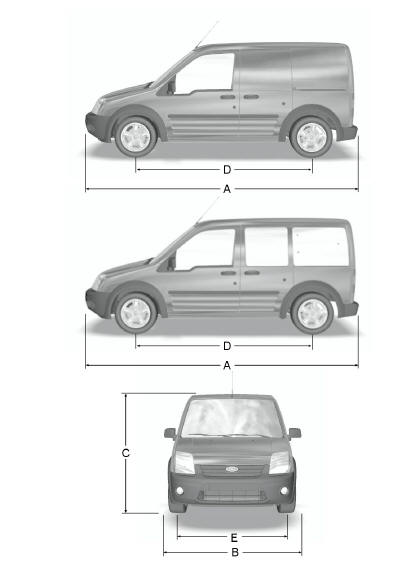 Ford Transit Connect. Empattement long