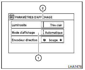 Nissan NV200. Utilisation de l'écran tactile