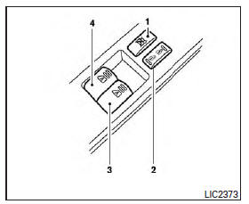 Nissan NV200. Glaces à commande électrique