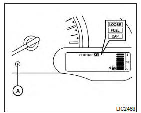 Nissan NV200. Message d'avertissement loose fuel cap (bouchon de réservoir de carburant desserré)