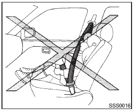 Nissan NV200. Précautions concernant l'utilisation des ceintures de sécurité