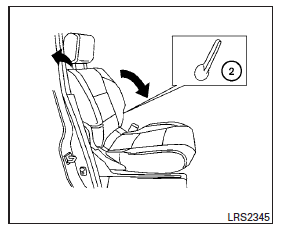 Nissan NV200. Basculement du dossier du siège du passager avant