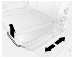 Opel Combo. Position du siège