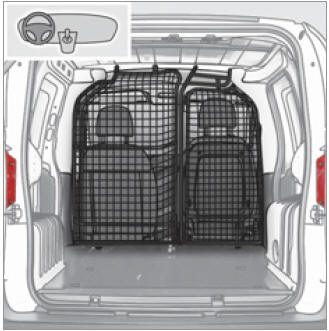 Peugeot Bipper. Grille verticale modulaire