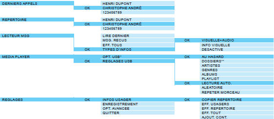 Peugeot Bipper. Description des commandes vocales