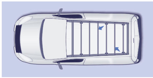 Peugeot Partner. Barres de toit extérieures