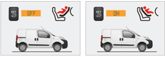 Citroen Nemo. Siège enfant à l'avant