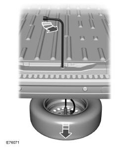 Ford Transit Connect. Roue de secours