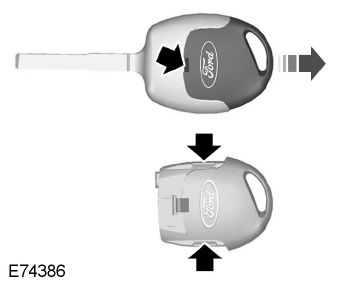 Ford Transit Connect. Remplacement de la pile de la télécommande