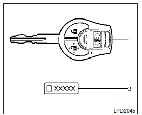 Nissan NV200. Type b - verrouillage et déverrouillage sans clé à télécommande (selon l'équipement)