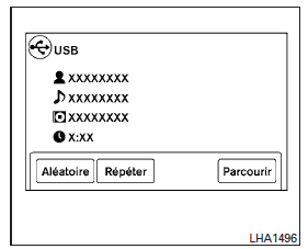 Nissan NV200. Information sur la lecture des fichiers
