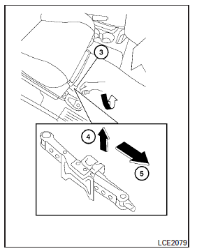 Nissan NV200. Retrait de la roue de secours et des outils du coffre