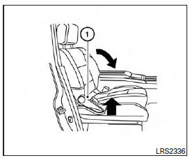 Nissan NV200. Basculement du dossier du siège du passager avant