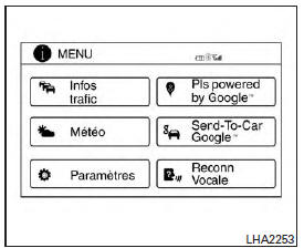 Nissan NV200. Émission de commandes vocales