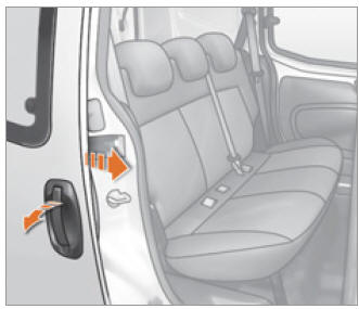 Peugeot Bipper. Fermeture de l'extérieur